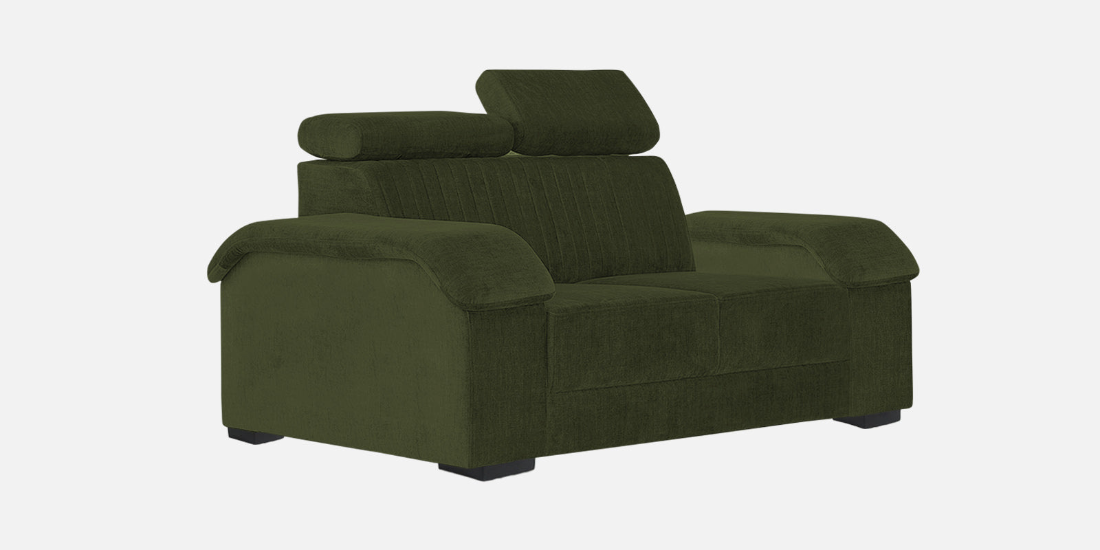 Draco Fabric 2 Seater Sofa In Olive Green Colour