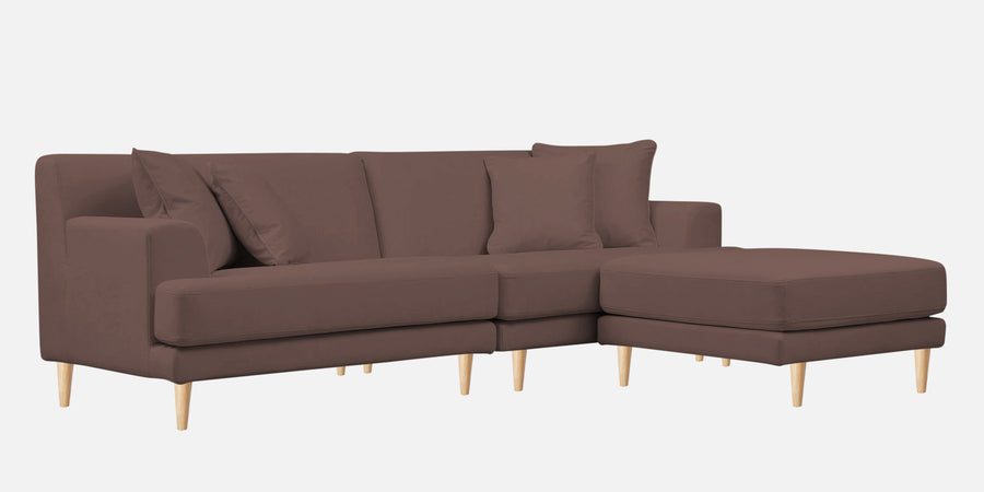 Woody Fabric Lhs Sectional Sofa 3 Lounger In Berry Wine Colour - Febonic Living