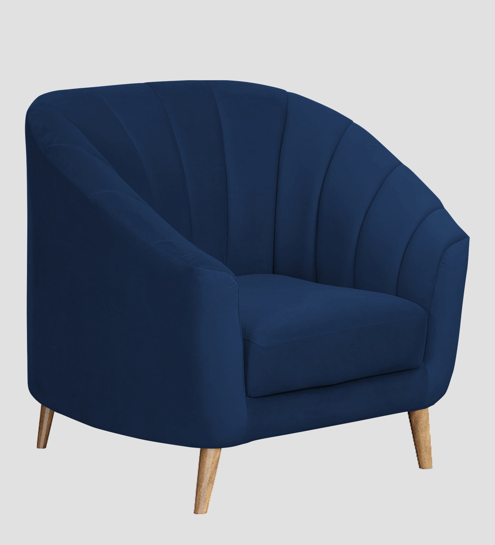 Nancy Velvet 1 Seater Sofa in Imperial Blue Colour