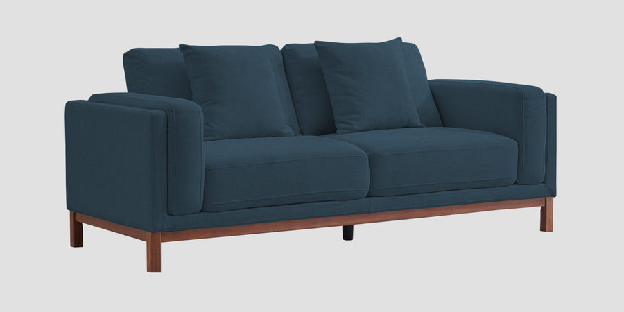 Borry Fabric 3 Seater Sofa In Cool Blue Colour - Febonic Living