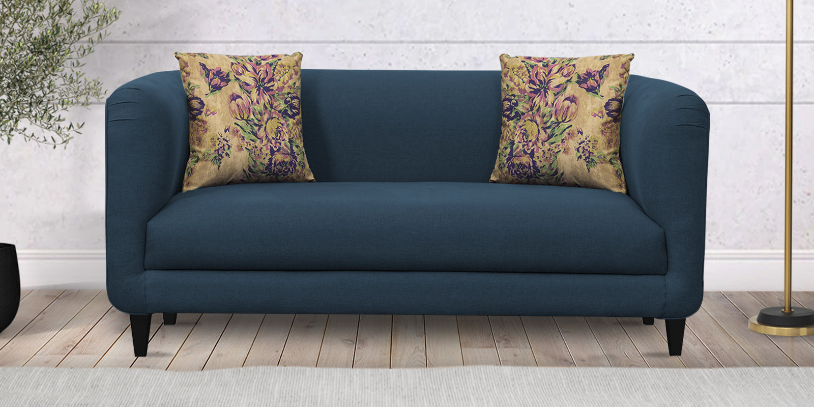 Niki Fabric 2 Seater Sofa in Light Blue Colour