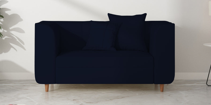 Sumo Velvet 2 Seater Sofa In Dark Blue Colour - Febonic Living