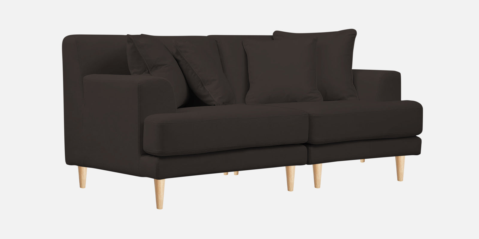 Woody Fabric 3 Seater Sofa in Coal Brown Colour