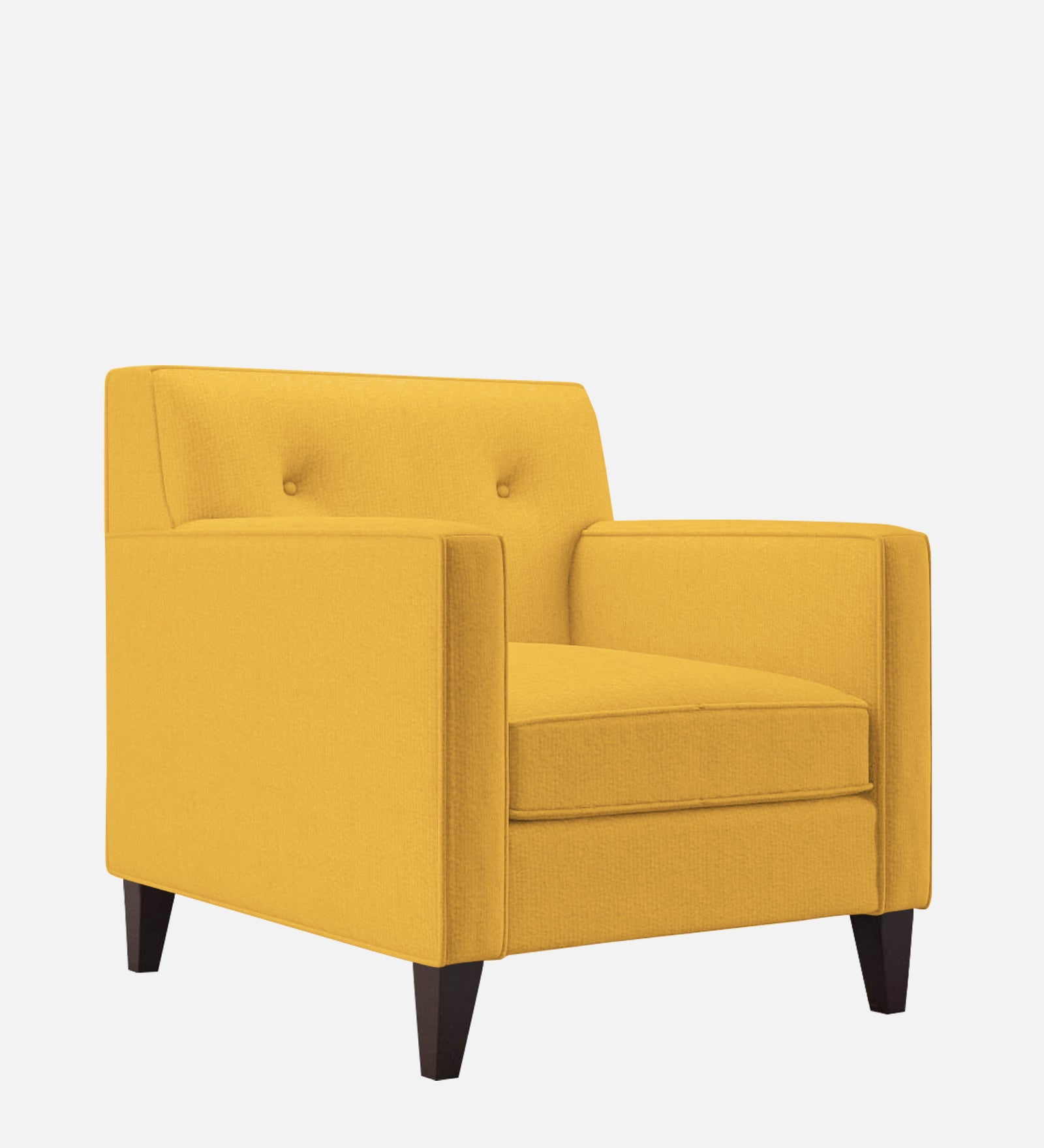 Miller Fabric 1 Seater Sofa in Bold Yellow Colour