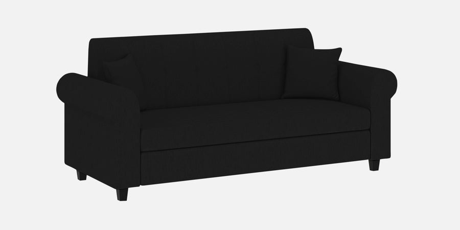 Derado Fabric 3 Seater Sofa In Zed Black Colour - Febonic Living