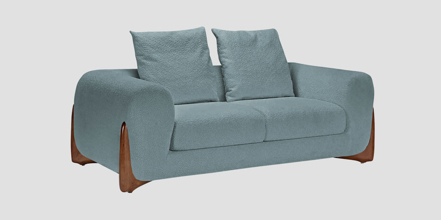 Boko Boucle 2 Seater Sofa In Stormy Blue Colour - Febonic Living