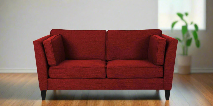 Nigar Fabric 2 Seater Sofa In Blood Maroon Colour - Febonic Living
