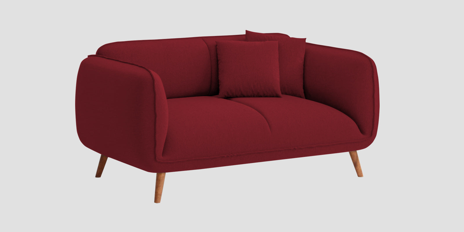 Zia Fabric 2 Seater Sofa In Chilli Red Colour