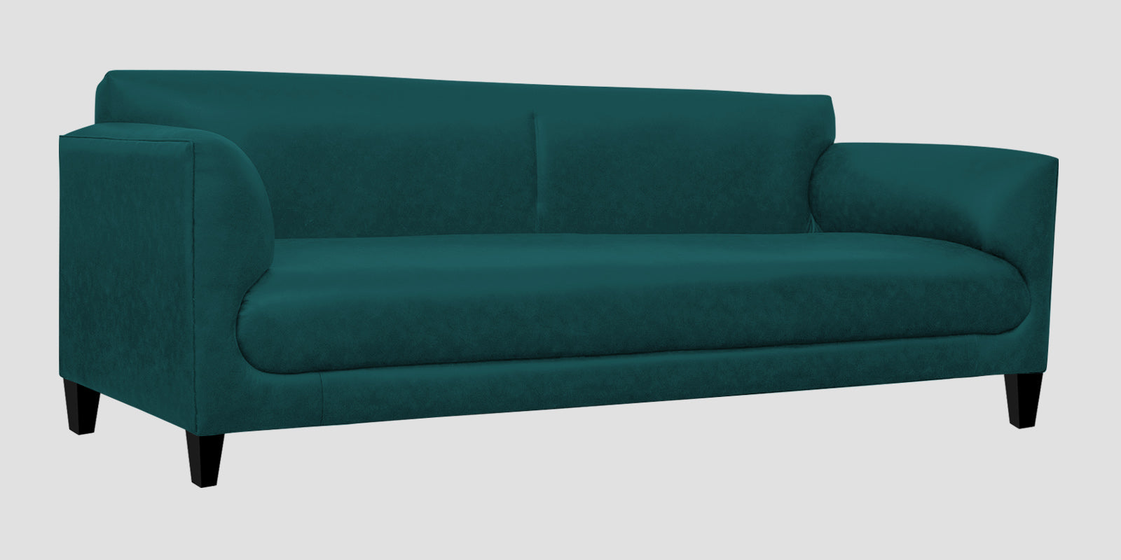Convi Leatherette 3 Seater Sofa In Peakcock Blue Colour - Febonic Living