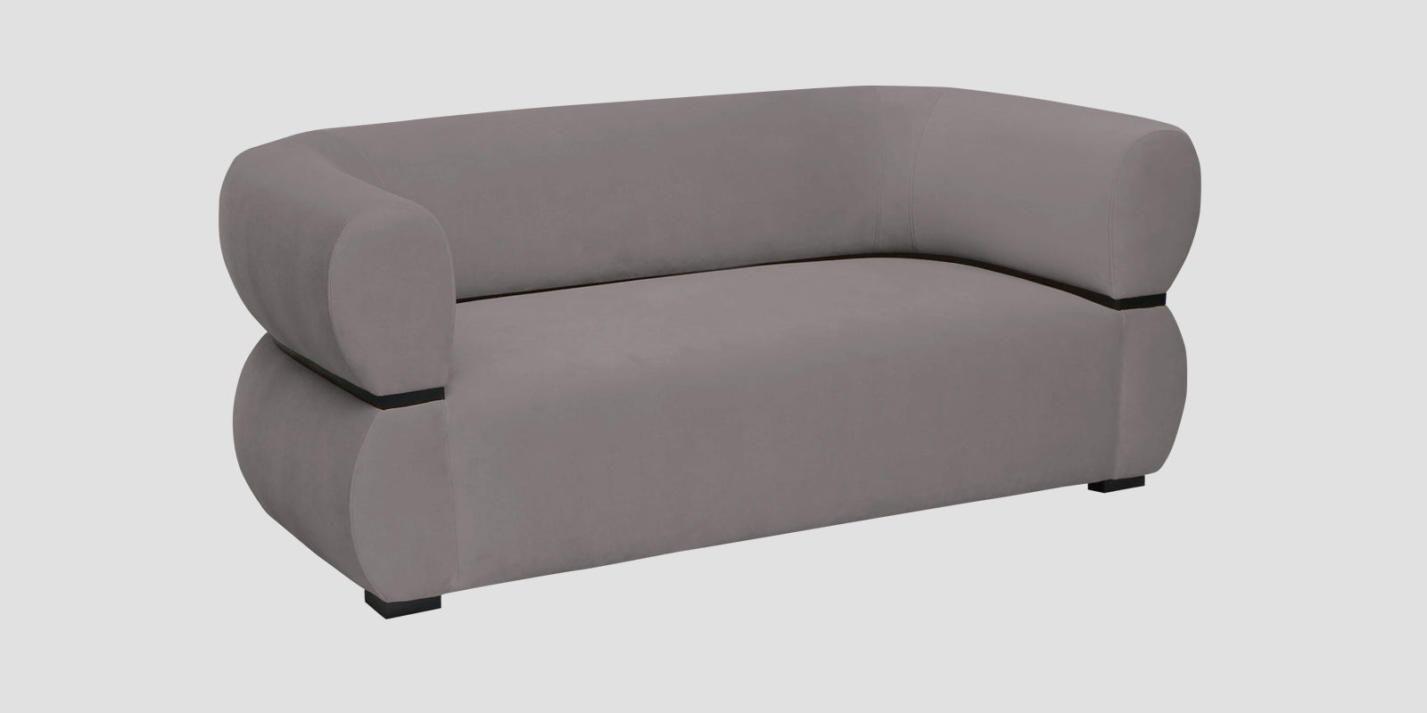 Kula Velvet 2 Seater Sofa In Pearl Grey Colour