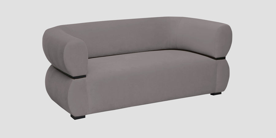 Kula Velvet 2 Seater Sofa In Pearl Grey Colour - Febonic Living