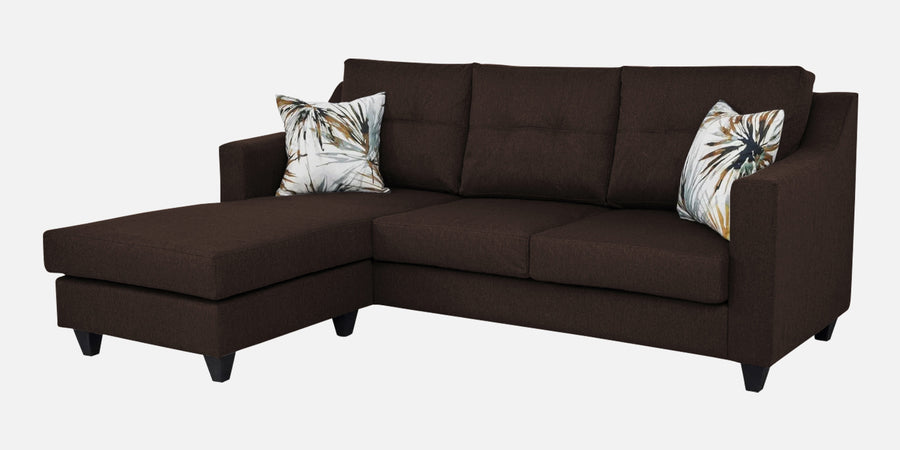 Welly Fabric Rhs Sectional Sofa 2 Lounger In Coffee Brown Colour - Febonic Living