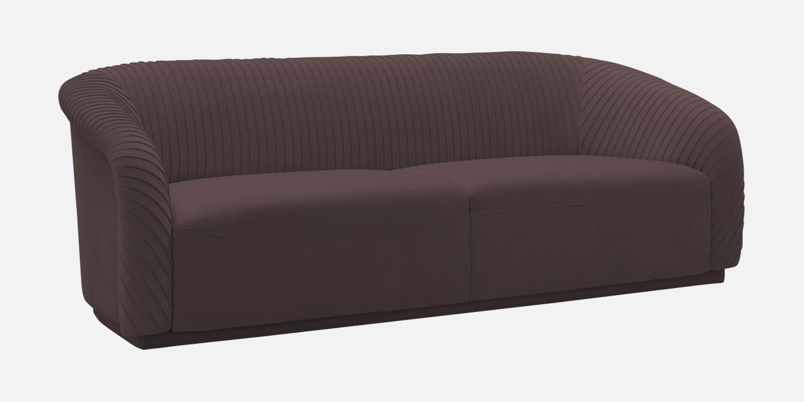 Yara Velvet Fabric 3 Seater Sofa in Mocha Brown Colour