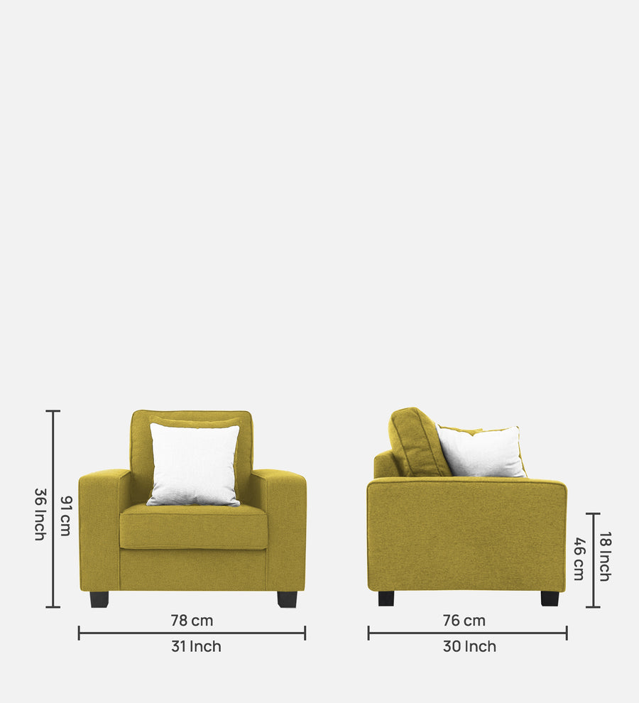Ladybug Fabric 1 Seater Sofa In Parrot Green Colour - Febonic Living