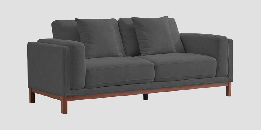 Borry Fabric 3 Seater Sofa In Stone Grey Colour - Febonic Living