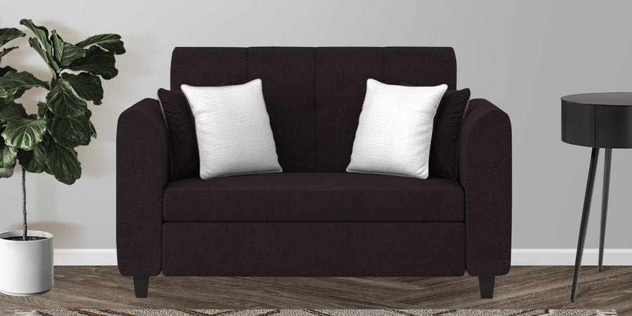 Denmark Fabric 2 Seater Sofa In Cara Brown Colour - Febonic Living