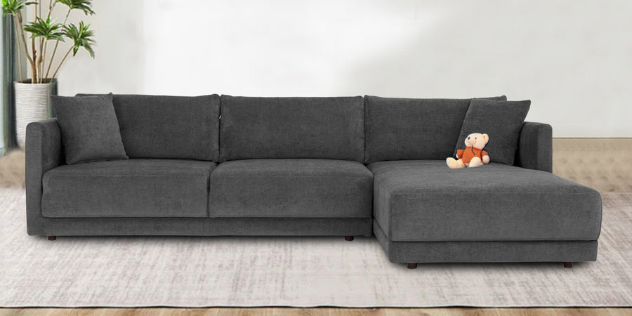 Northern Fabric Lhs Sectional Sofa 3 Lounger In Charcoal Grey Colour - Febonic Living