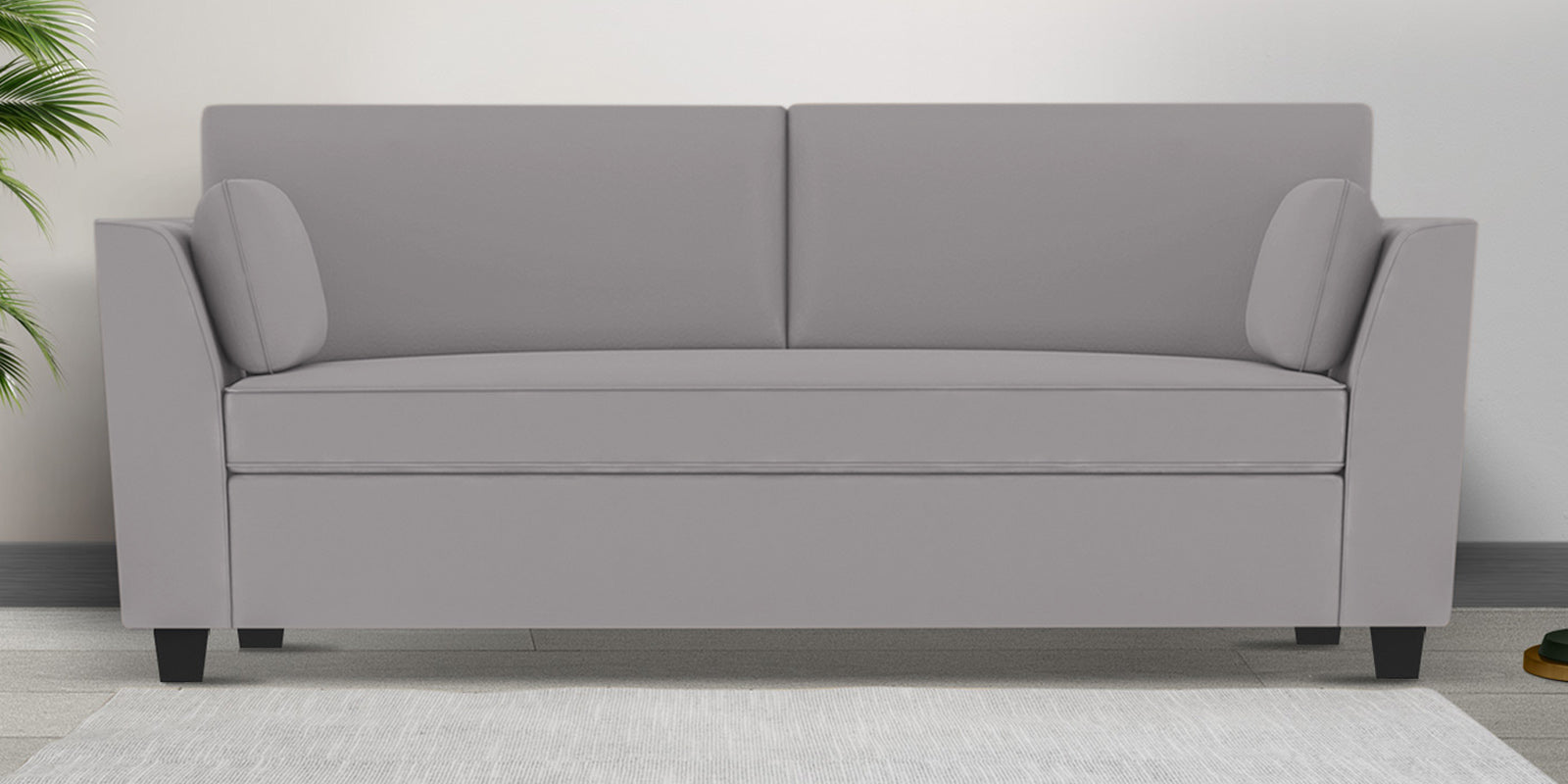 Bristo Velvet 3 Seater Sofa in Concrete Grey Colour With Storage