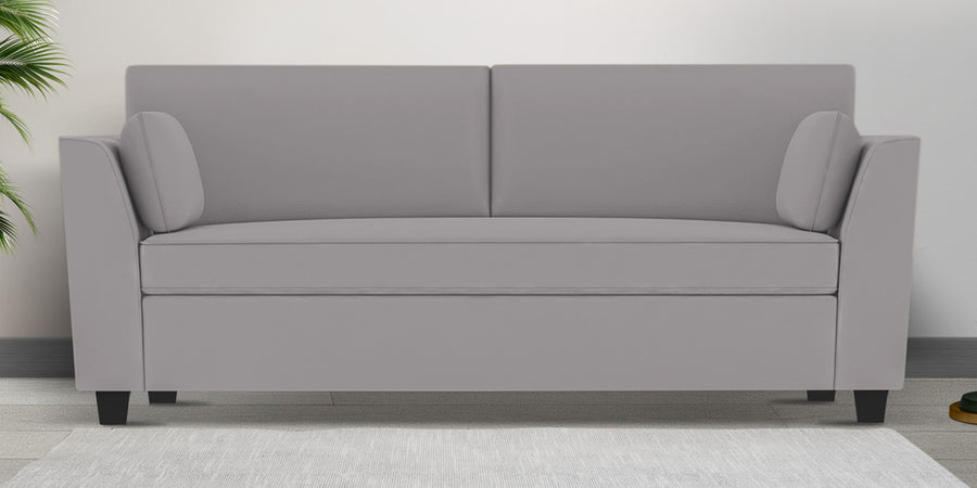 Bristo Velvet 3 Seater Sofa In Concrete Grey Colour With Storage - Febonic Living