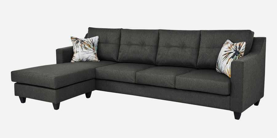 Welly Fabric Rhs Sectional Sofa 3 Lounger In Charcoal Grey Colour - Febonic Living