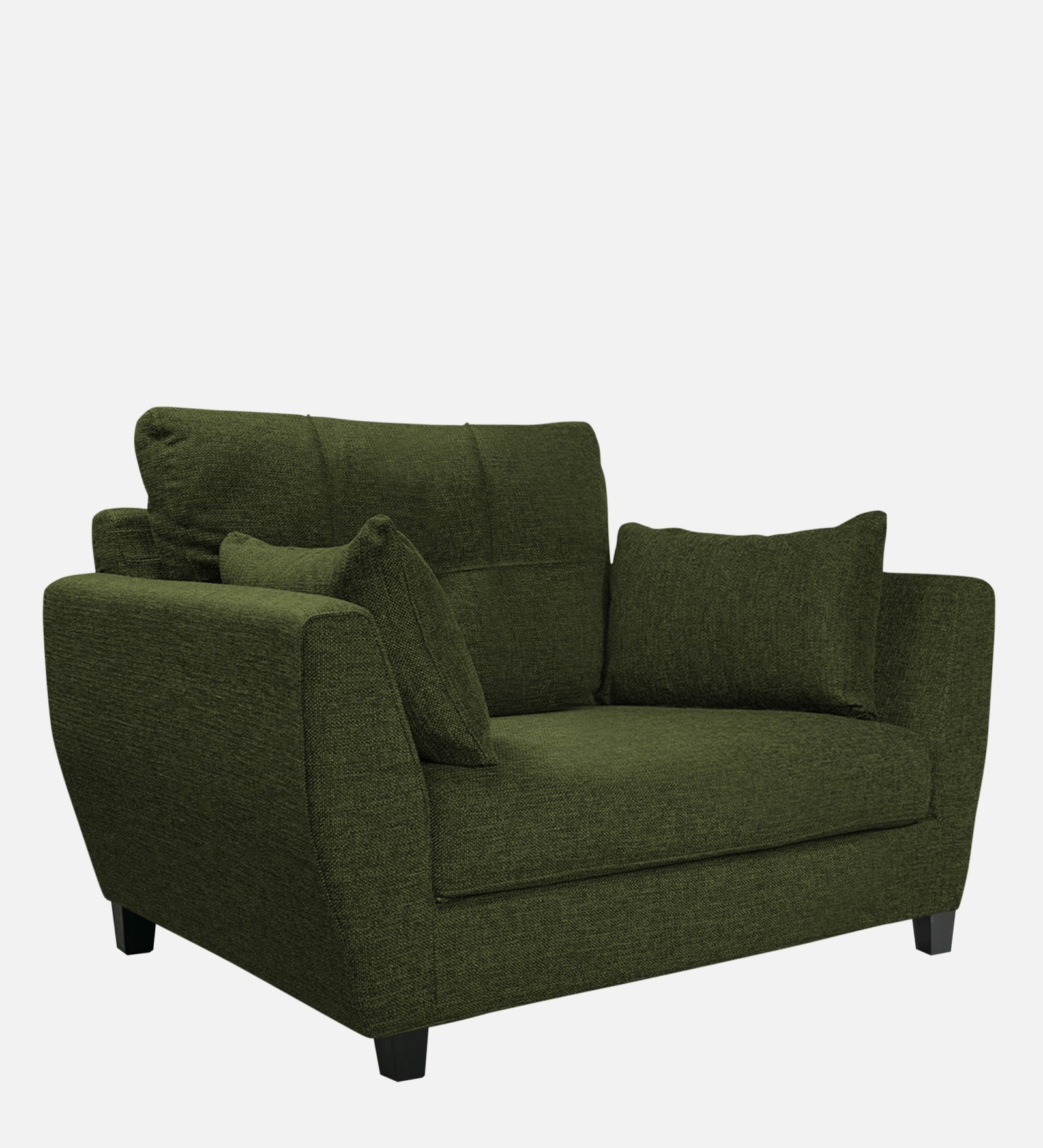 Mario Fabric 1 Seater Sofa in Olive Green Colour