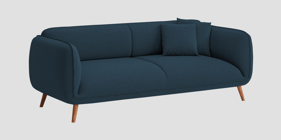Zia Fabric 3 Seater Sofa In Cool Blue Colour - Febonic Living