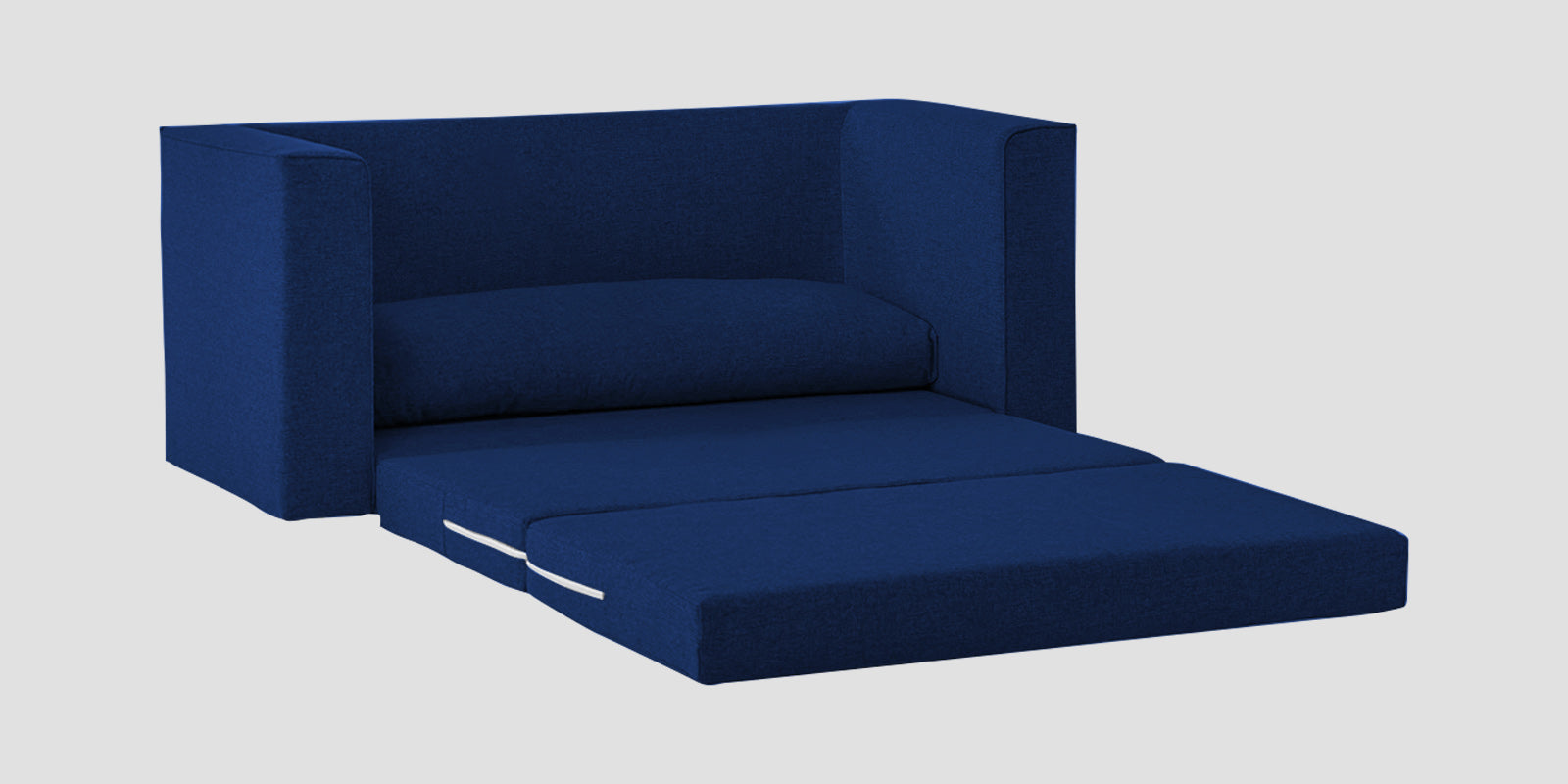 Kenia Fabric 3 Seater Foldable Sofa Cum Bed In Royal Blue Colour - Febonic Living