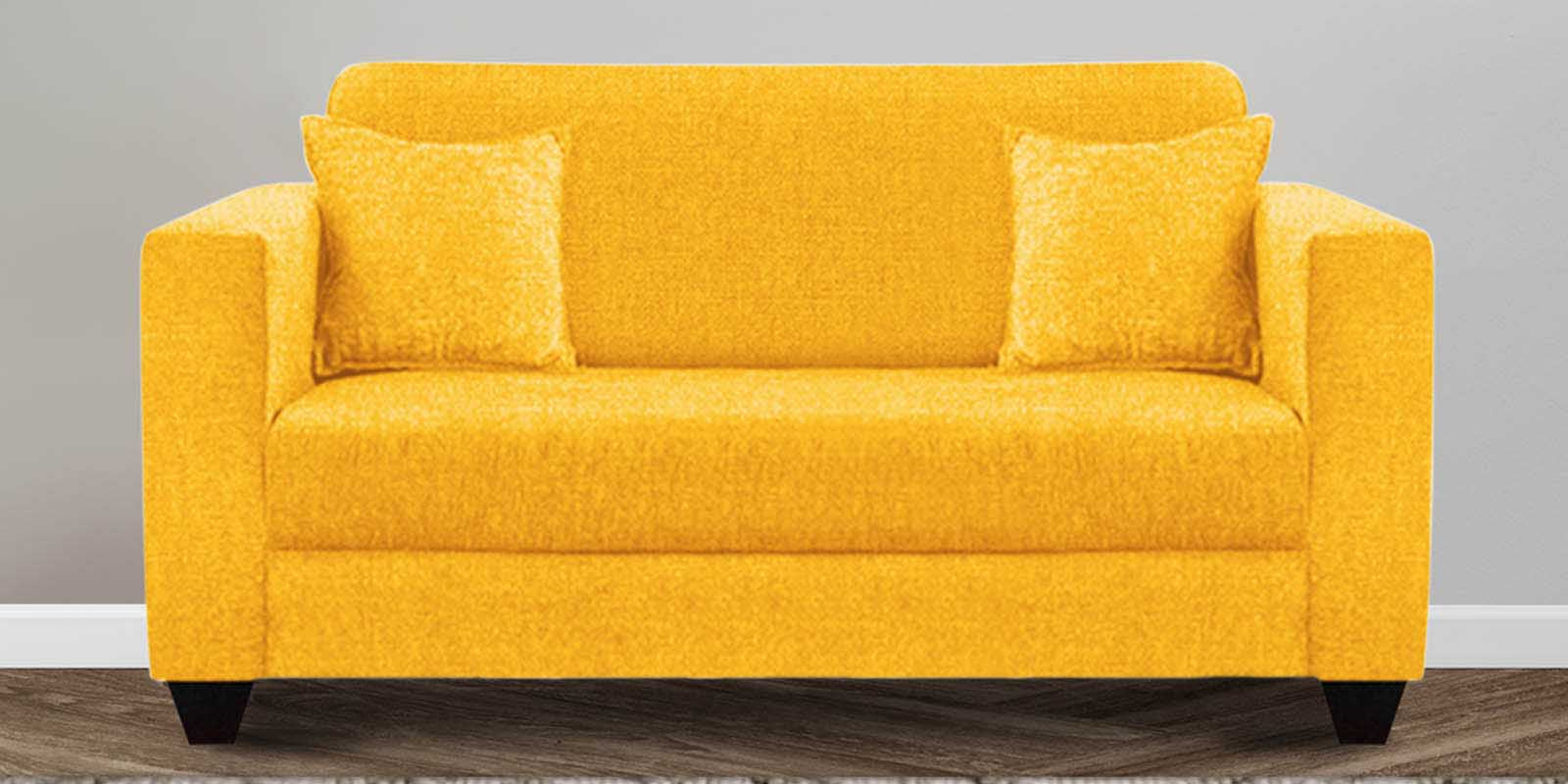 Nebula Fabric 2 Seater Sofa in Bold Yellow Colour