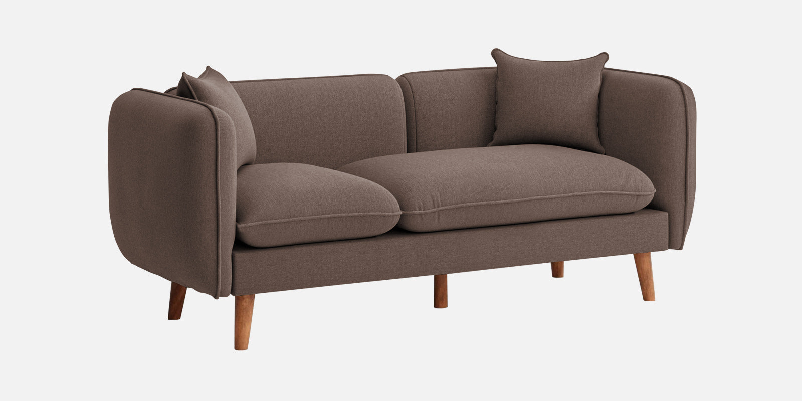 Reva Fabric 2 Seater Sofa In Ginger Brown Colour