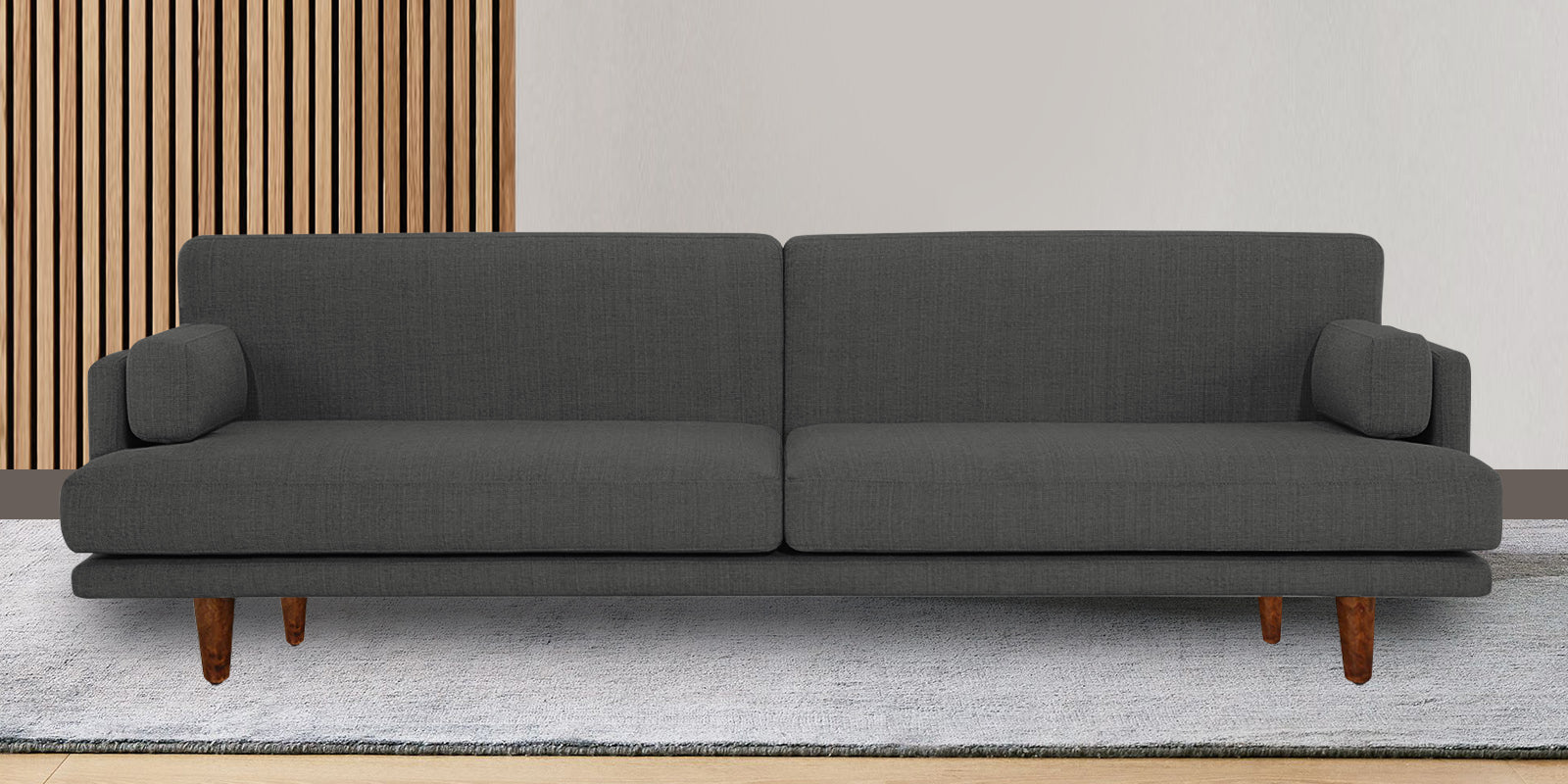 Ricky Fabric 3 Seater Sofa in Charcoal grey Colour