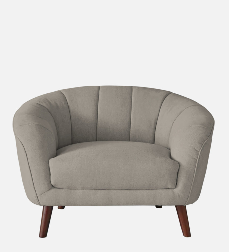 Benjamin Fabric 1 Seater Sofa In Ash Grey Colour - Febonic Living