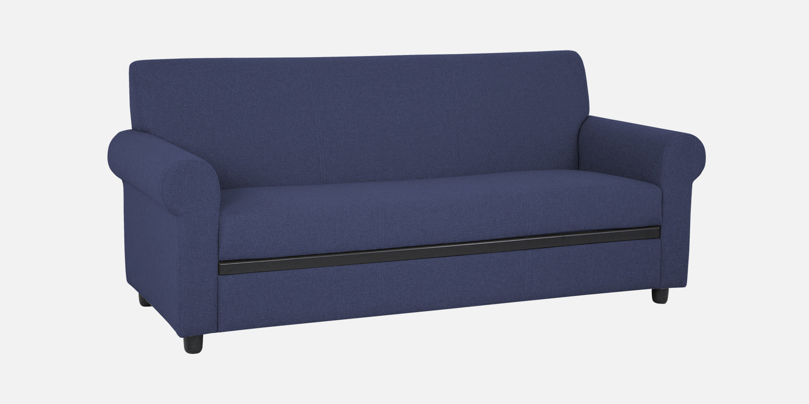 Ribby Fabric 3 Seater Sofa in Slate Blue Colour