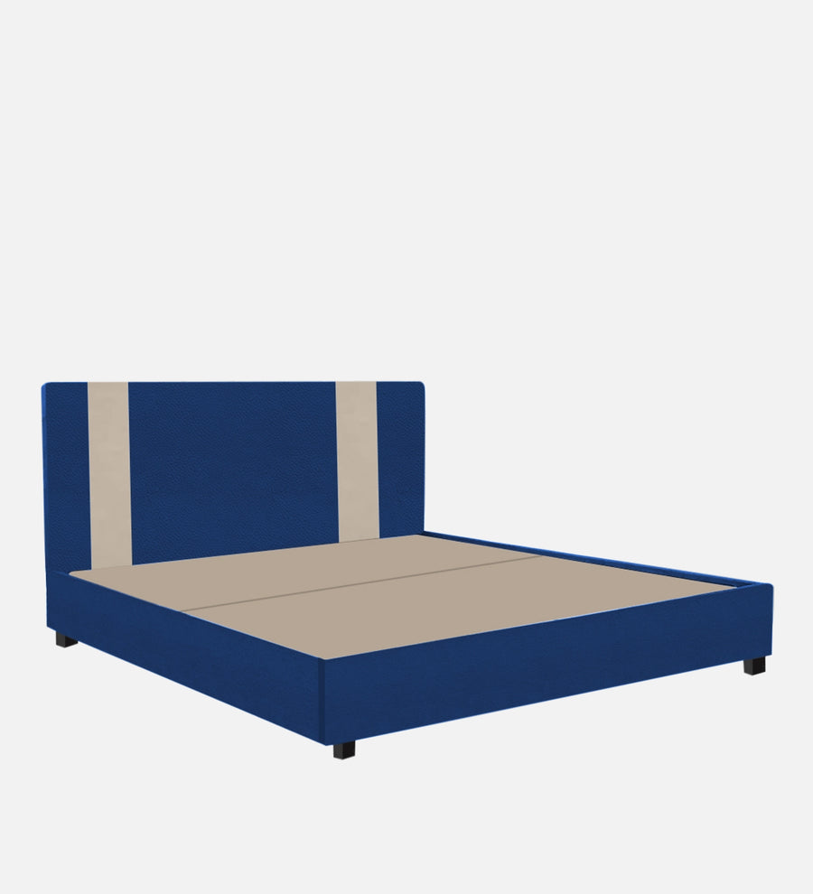 Alisha Leatherette King Size Bed In Blue Colour - Febonic Living