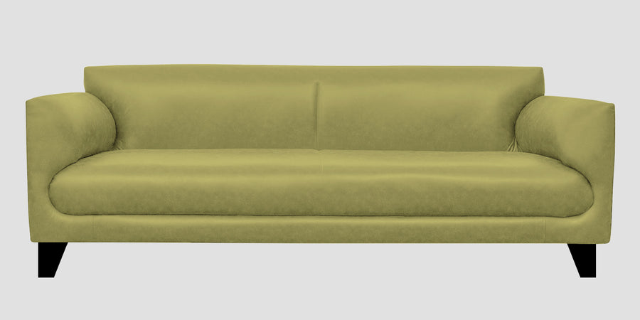 Convi Leatherette 3 Seater Sofa In Spring Green Colour - Febonic Living