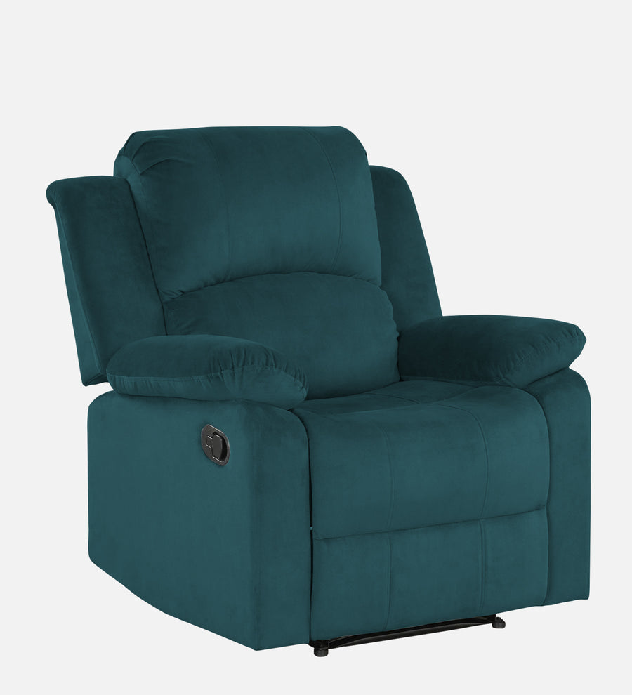 Lexi Fabric 1 Seater Motorized Recliner In Arabian Green Colour - Febonic Living