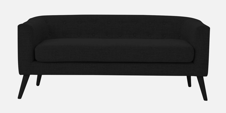 Casper Fabric 3 Seater Sofa In Zed Black Colour - Febonic Living