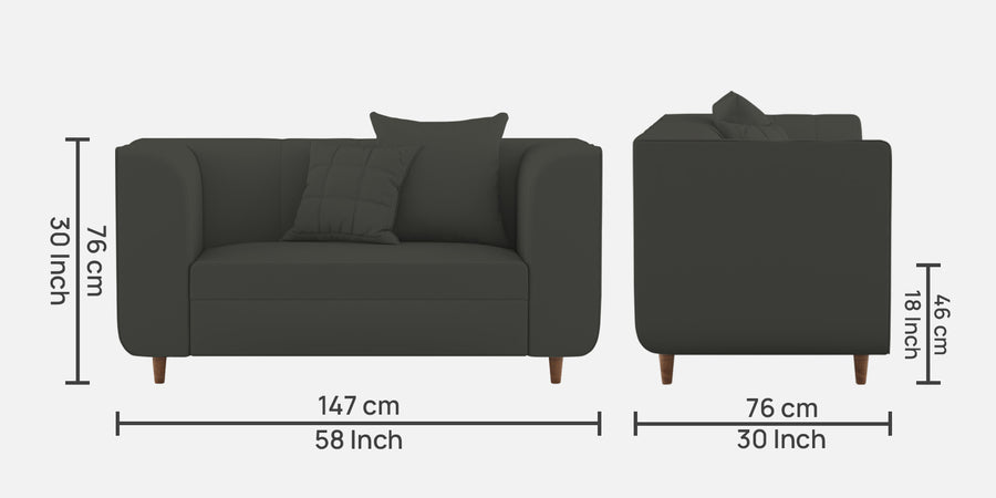 Sumo Velvet 2 Seater Sofa In Hory Grey Colour - Febonic Living