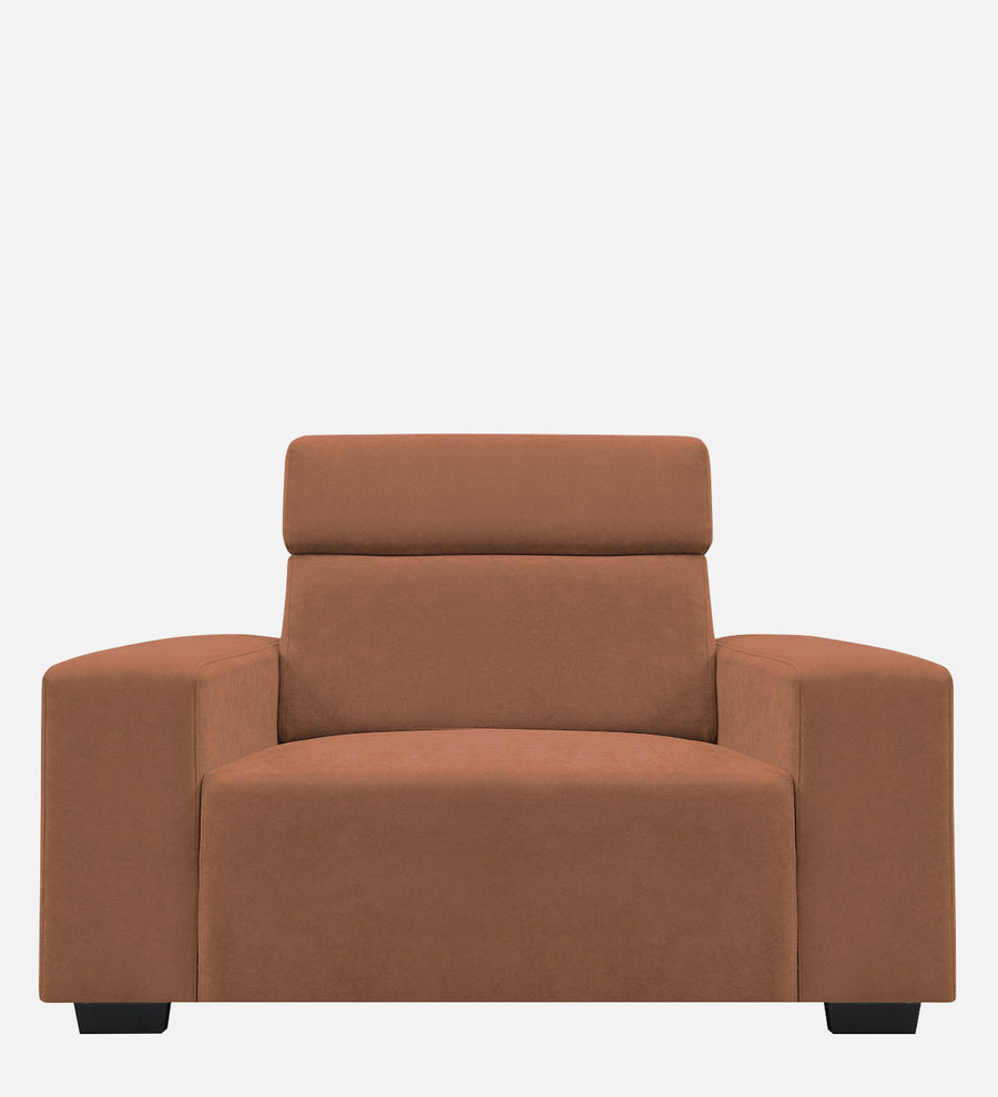 Hiro Fabric 1 Seater Sofa In Caramel Beige Colour - Febonic Living