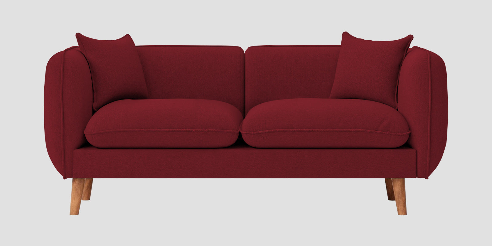 Reva Fabric 2 Seater Sofa In Chilli Red Colour - Febonic Living