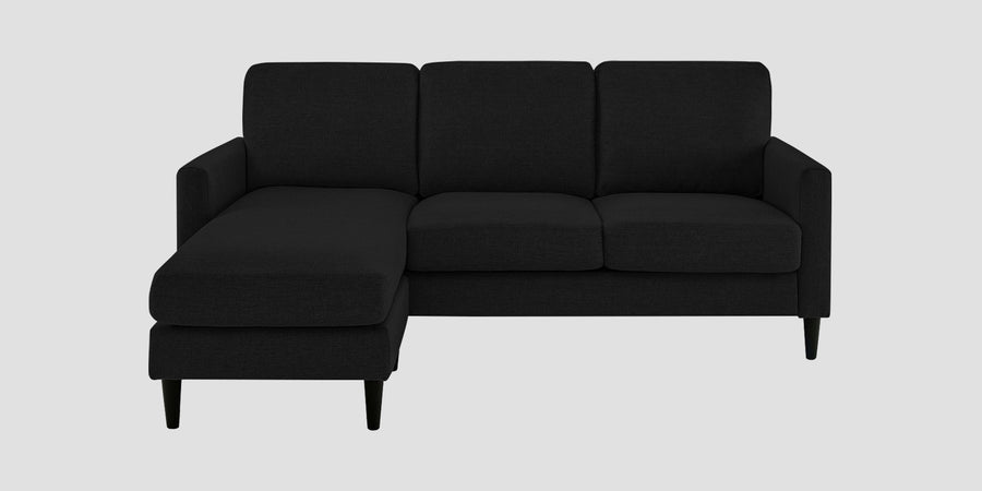 Romie Fabric Rhs Sectional Sofa 2 Lounger In Zed Black Colour - Febonic Living
