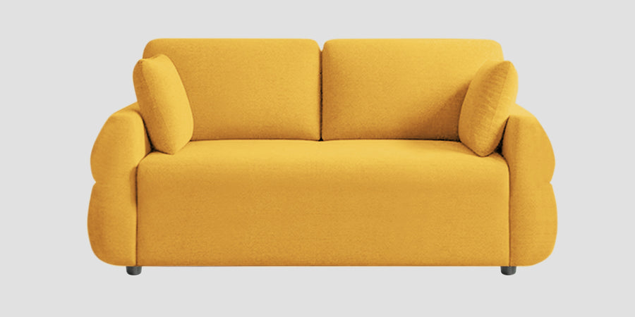 Jack Fabric 2 Seater Sofa In Bold Yellow Colour - Febonic Living