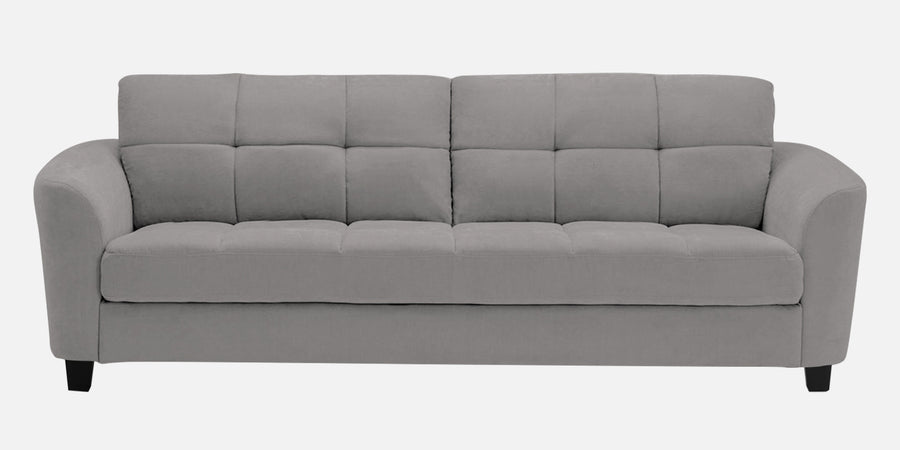 Mulan Fabric 3 Seater Sofa In Silver Grey Colour - Febonic Living
