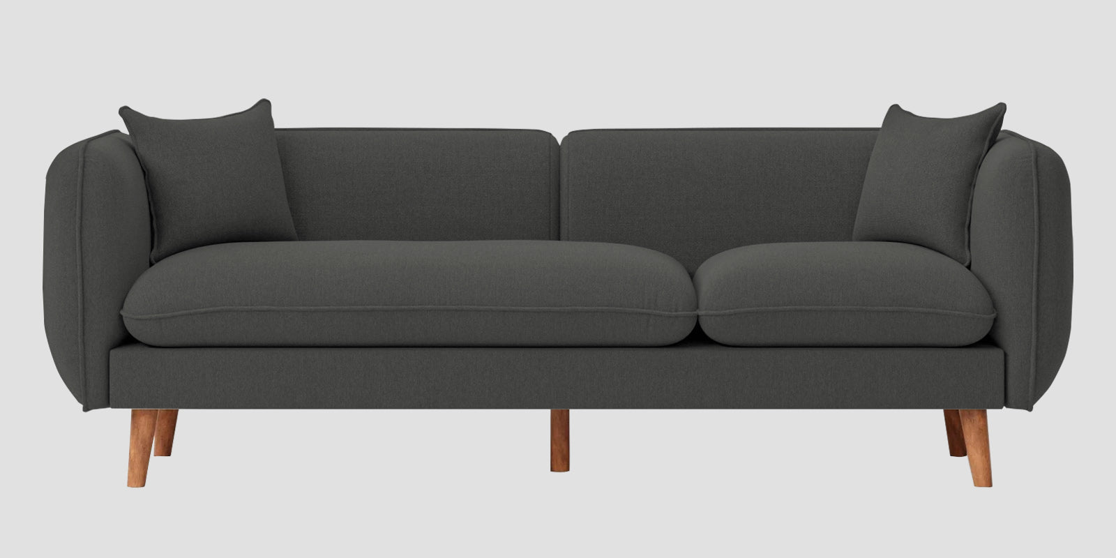 Reva Fabric 3 Seater Sofa In Stone Grey Colour - Febonic Living