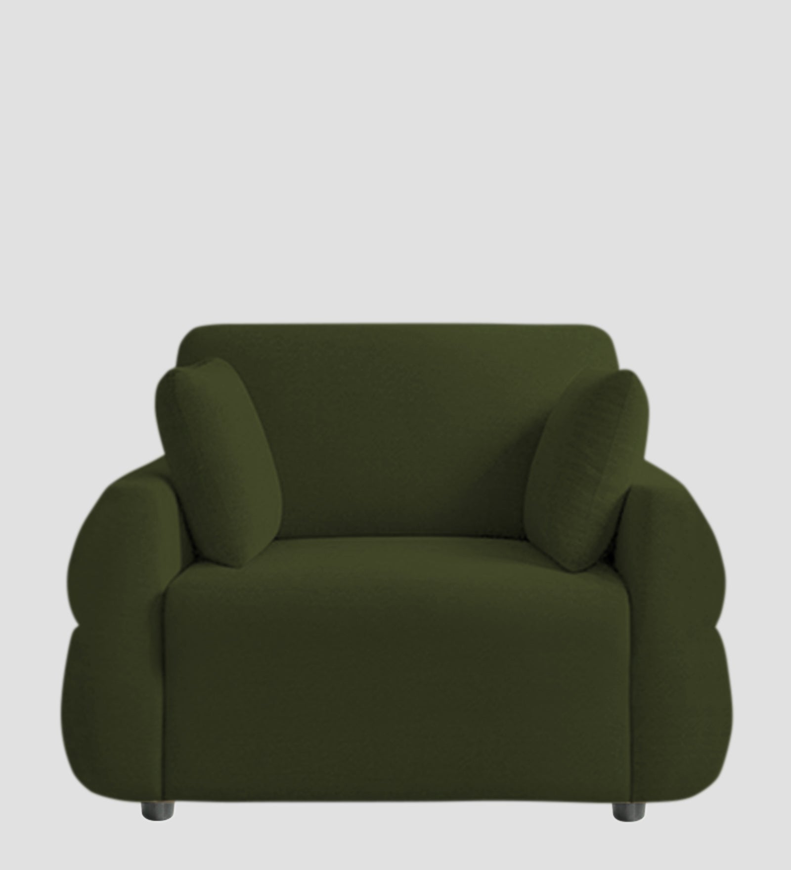 Jack Fabric 1 Seater Sofa In  Olive Green Colour - Febonic Living