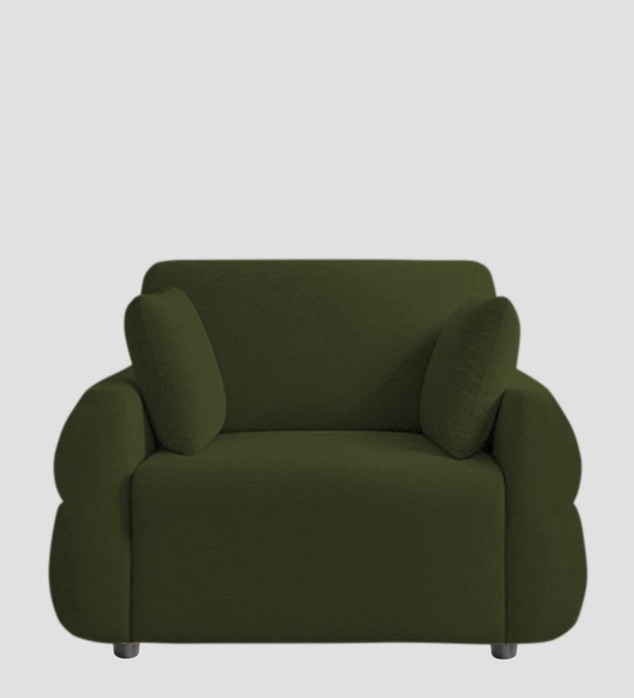 Jack Fabric 1 Seater Sofa In Olive Green Colour - Febonic Living
