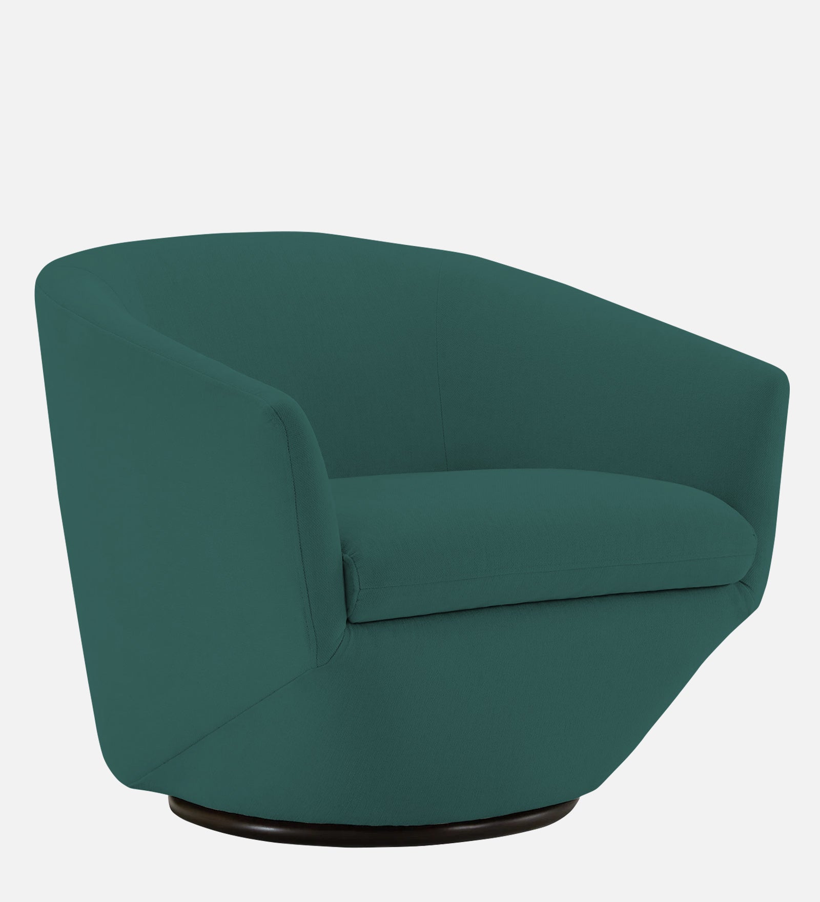 Haddie Velvet Swivel Chair in Pine Green Colour