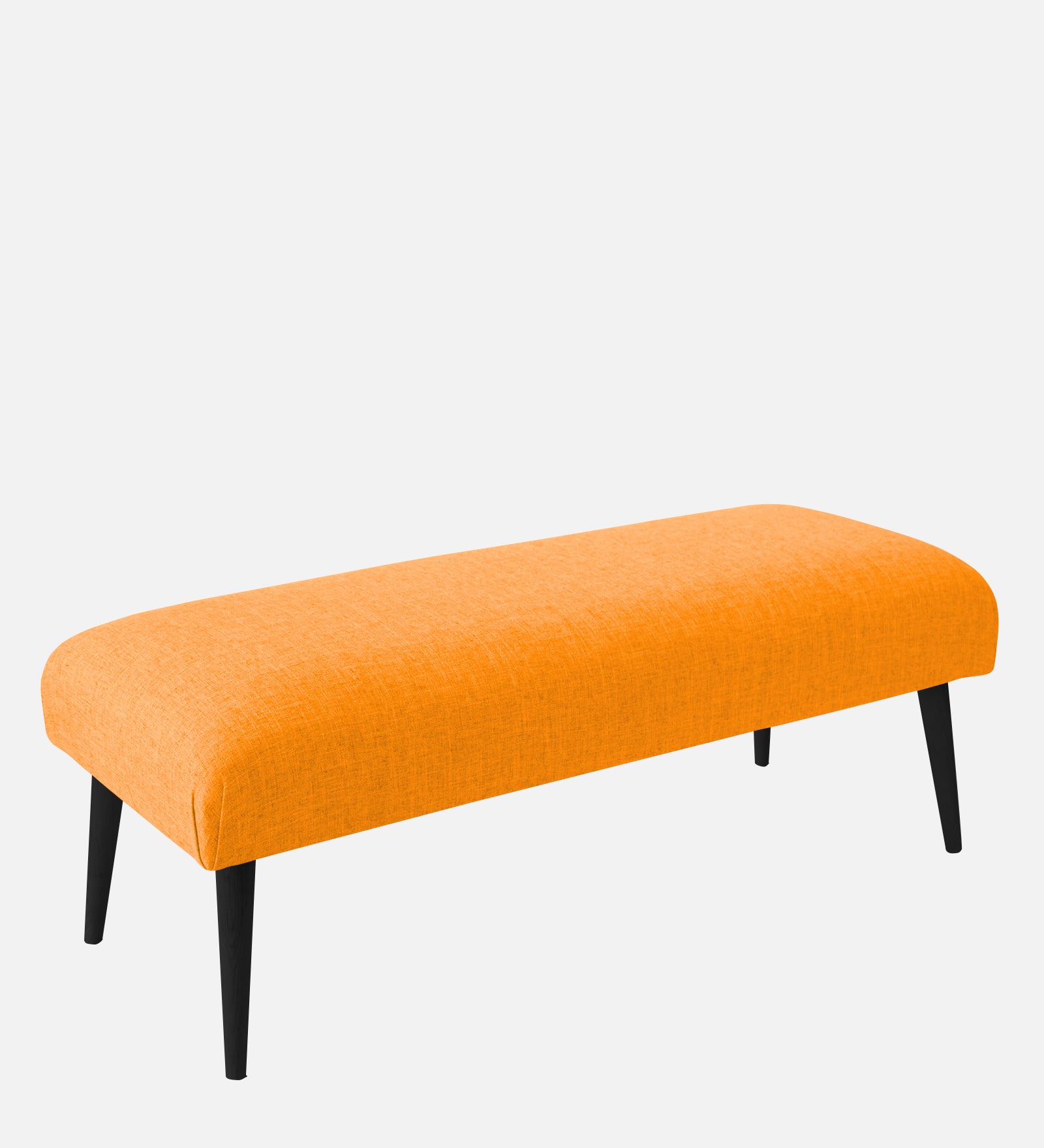 Adon Velvet Bench In Tangerine Orange Colour