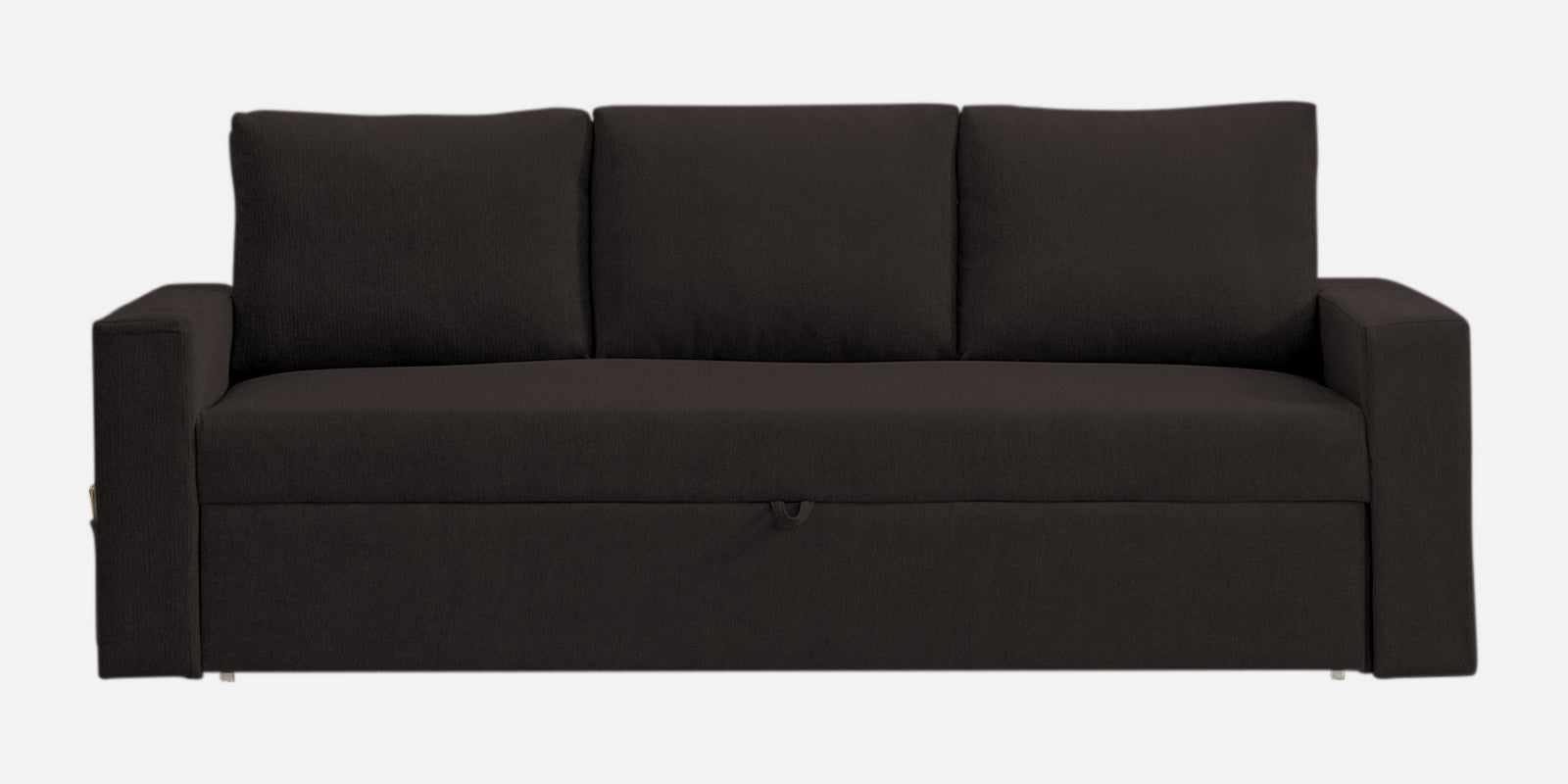 Kara Fabric 3 Seater Pull Out Sofa Cum Bed in Cara Brown Colour