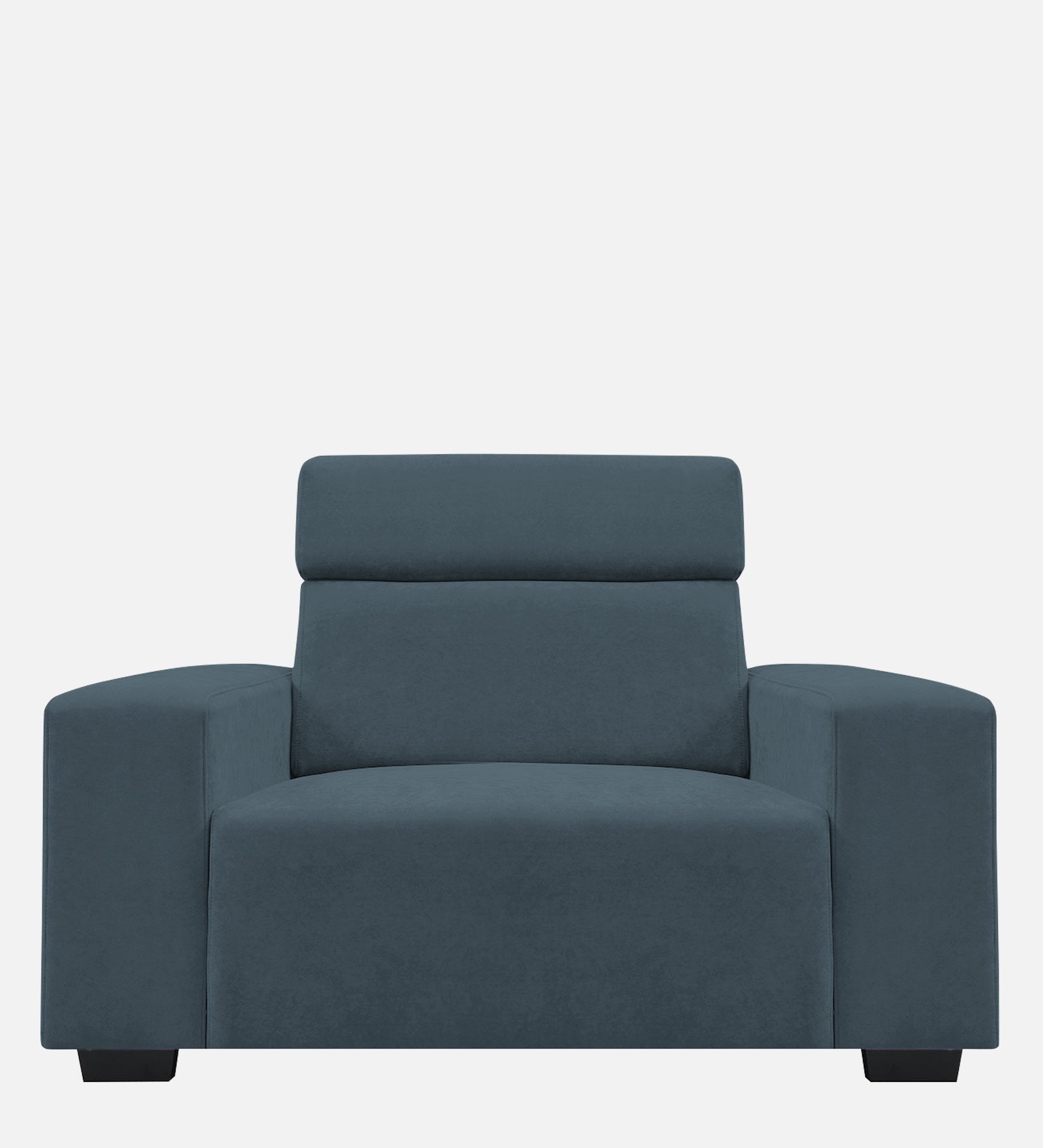 Hiro Fabric 1 Seater Sofa In  Cobalt Blue Colour - Febonic Living