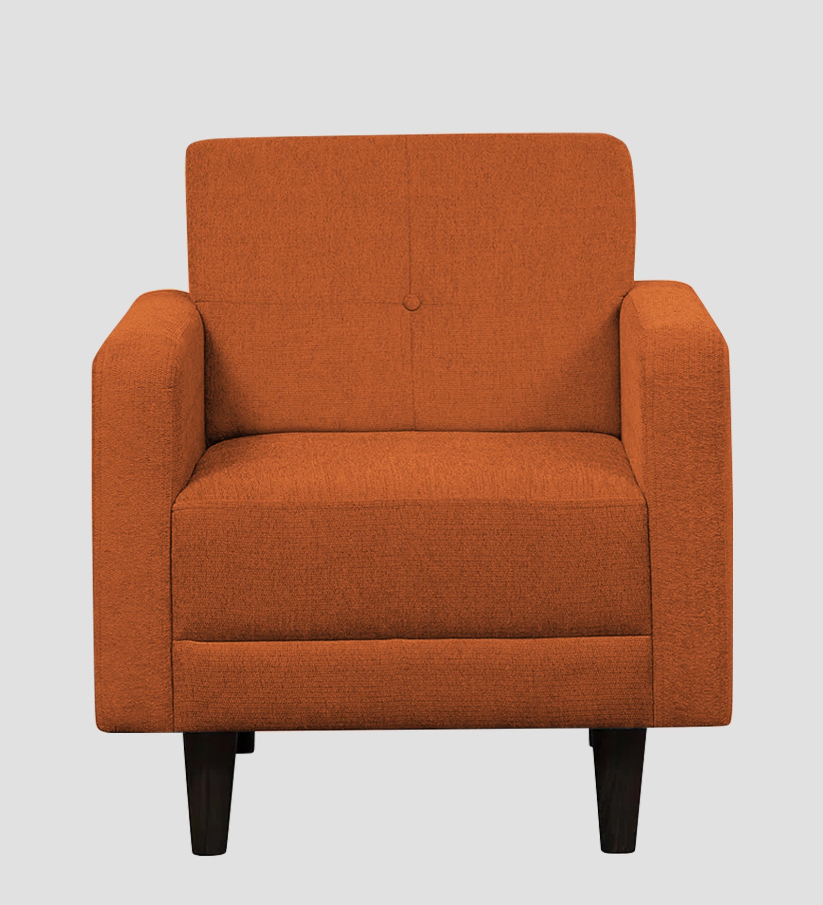 Noha Fabric 1 Seater Sofa In  Vivid Orange Colour - Febonic Living